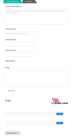 Business Contact Booking Form Template