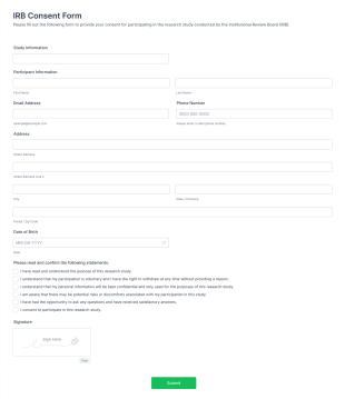 IRB Consent Form Template