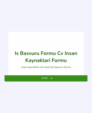 İş Başvuru Formu, CV, İnsan Kaynakları Form Şablonu