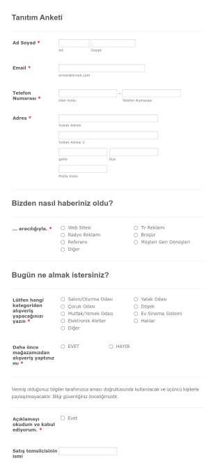 Is Tanitim Form Template