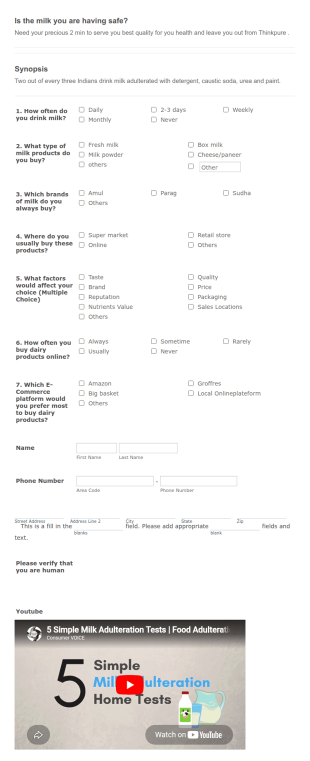 Is The Milk You Are Having Safe!!! Form Template