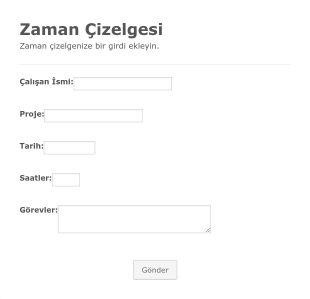 İş Zaman Çizelgesi Form Şablonu