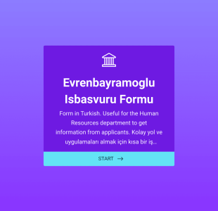 İşe Alım Form Template