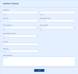 Isolation And Absence Tracking Form Template