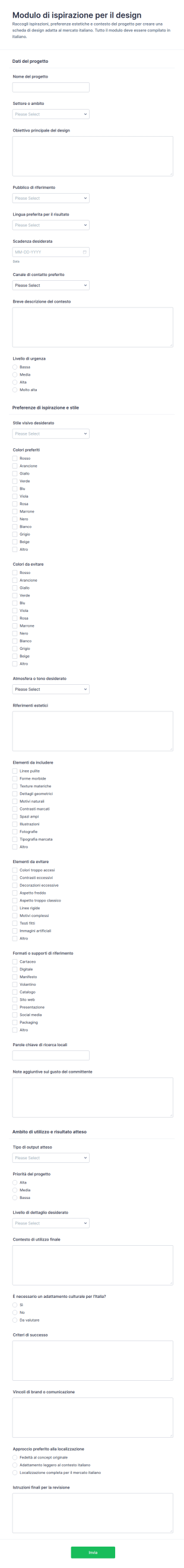 Ispirazione Per Il Design Survey