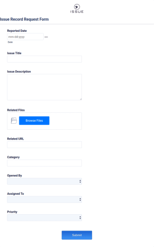 Issue Record Request Form Template