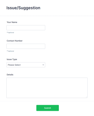 Issue Suggestion Form Template