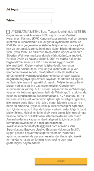 İş'te Bu Ekibi Olarak Sizi Arayalım Form Şablonu