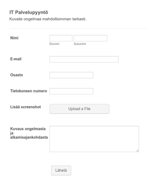 IT Palvelupyyntö