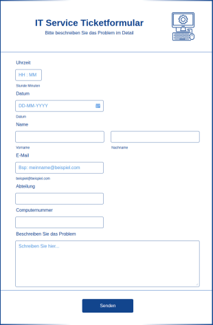 IT Service Ticketformular