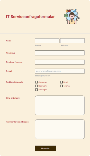 IT Serviceanfrageformular