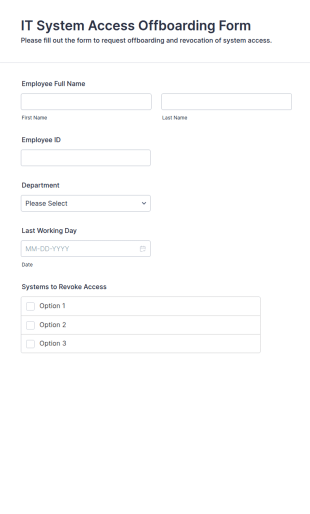 IT System Access Offboarding Form Template