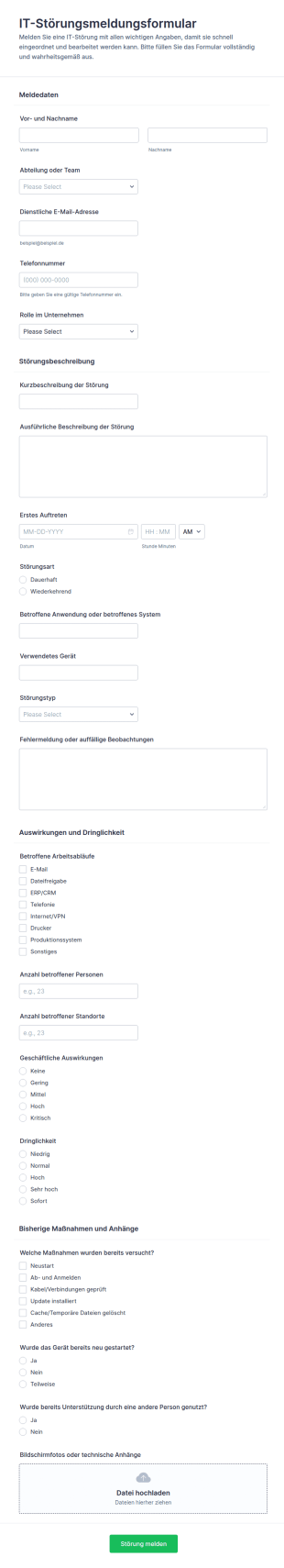 IT Vorfallmeldeformular