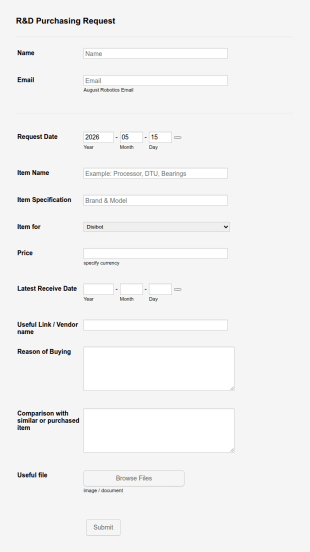 Item Purchasing Request Form Template