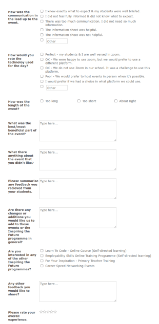 ITFI Evaluation Form Form Template