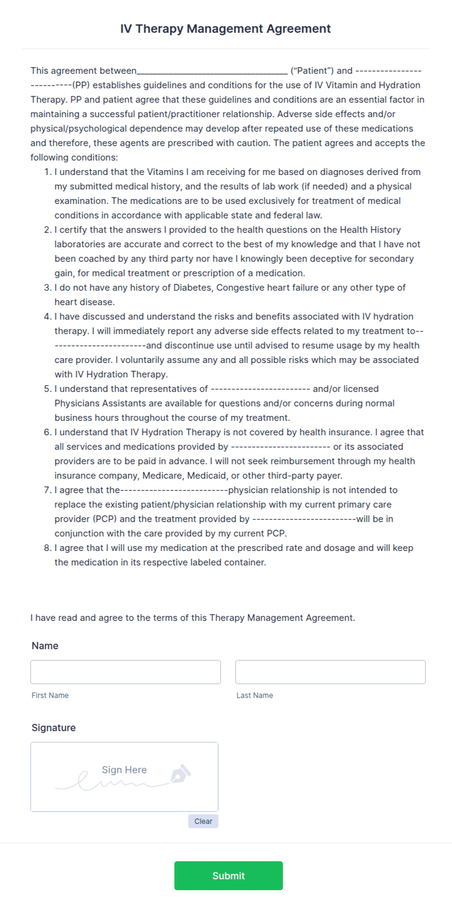 Lashicorn IV Therapy Intake, Consent, And Aftercare Form | 75 Pack | 8.5 X 11" A1 Forms | For Intravenous Therapy | Client Forms Bundle | White And