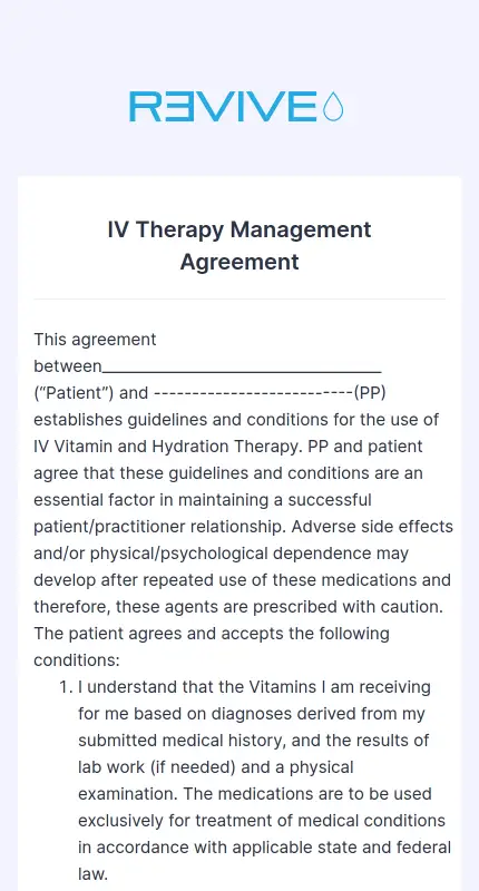 IV Therapy Consent Form Template | Jotform IV Therapy Consent Form Template | Jotform