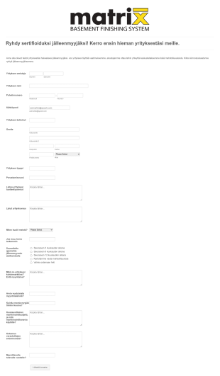Jälleenmyyjän Rekisteröintilomake Form Template