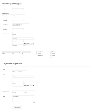 Jälleenmyyntitunnuksen Rekisteröintikaavake Form Template