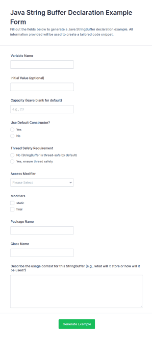 Java String Buffer Declaration Example Form Template