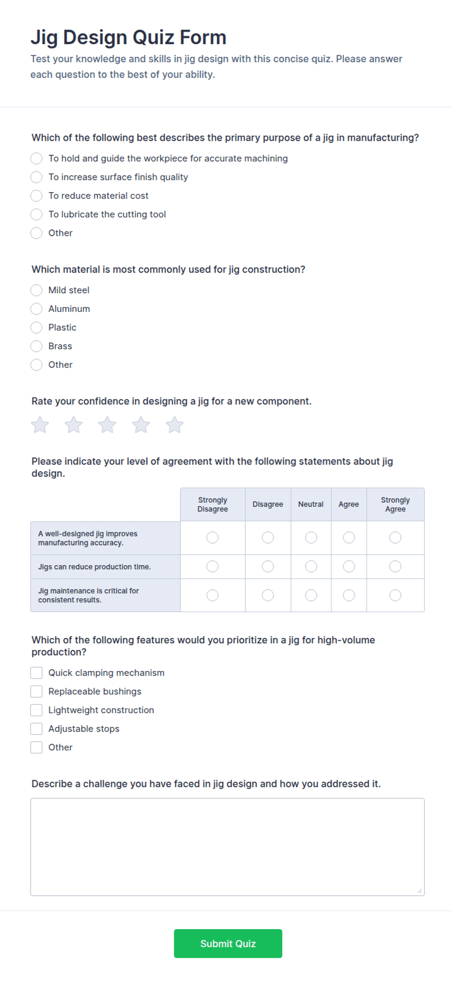 Jig Design Quiz Form Template | Jotform