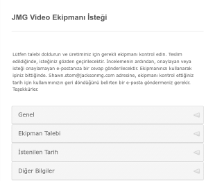 Jmg Video Ekipmani Istegi Form Şablonu