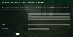 Job Application 2020 AICSDS Form Template