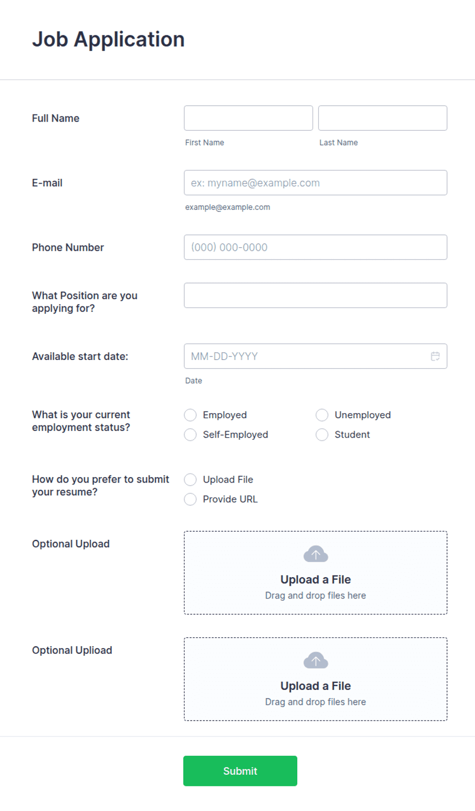 Quick and Easy Job Application Form Template | Jotform