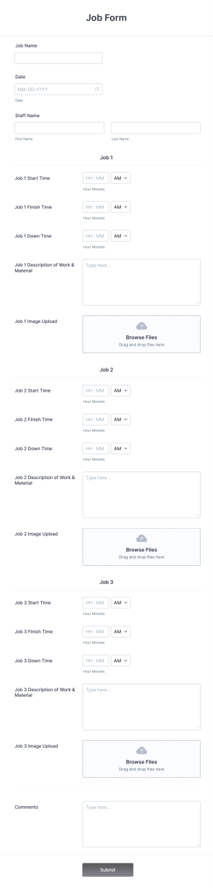 Job Form Template