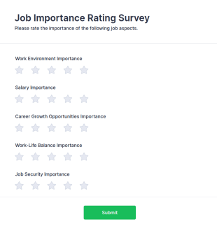 Job Importance Rating Survey Form Template