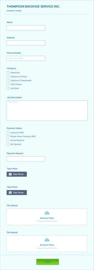 Job Tracker Form Template