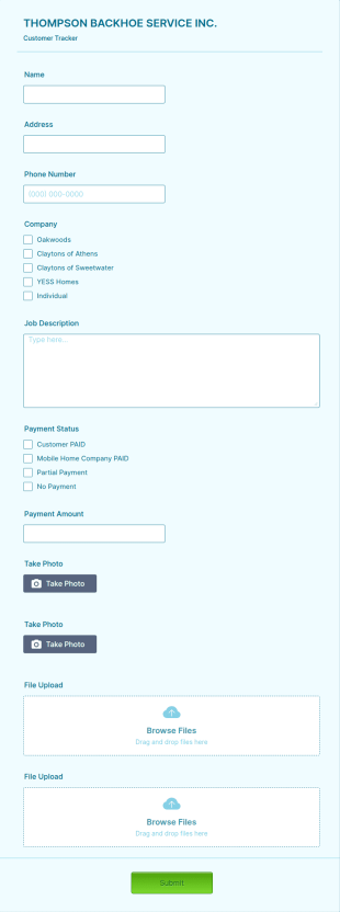 Job Tracker Form Template