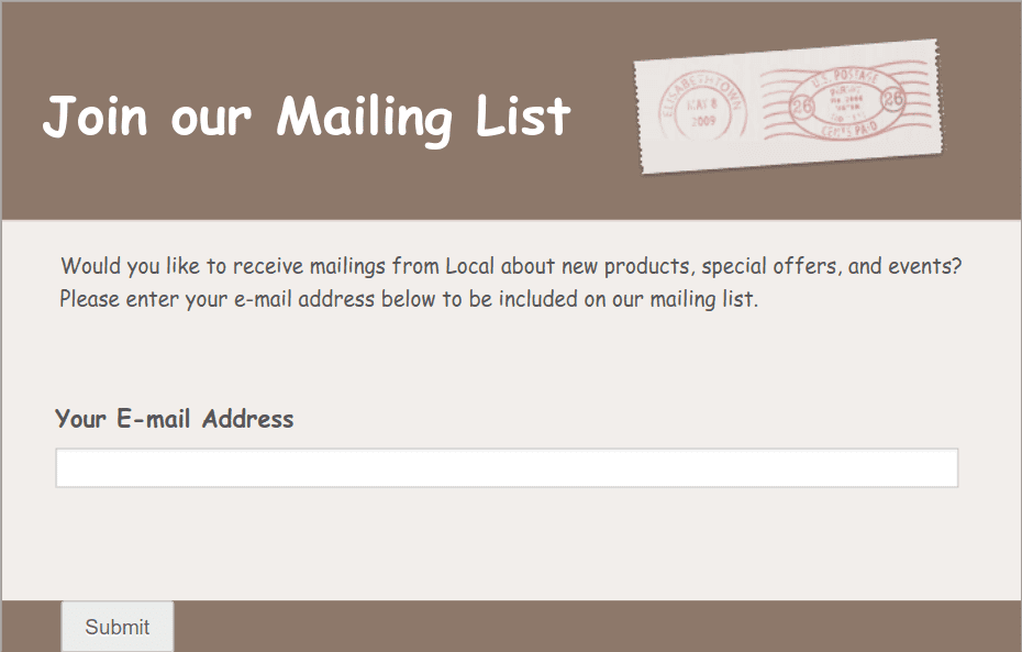 Mailing List Form Template | Jotform