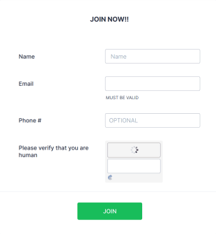Join Our Mailing List Form Template