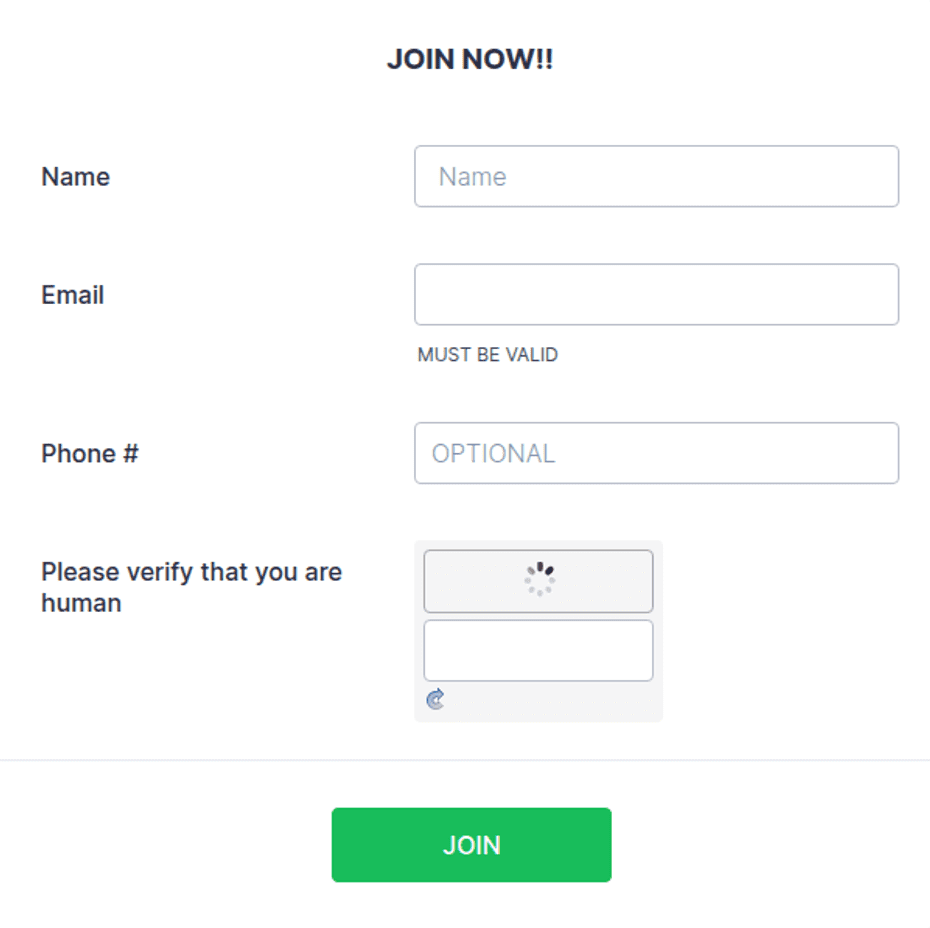 Sample Join Format JOIN Form Template | Jotform