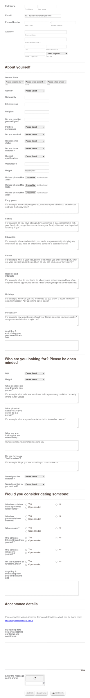 Joining Form Mutual Attraction 2 Form Template
