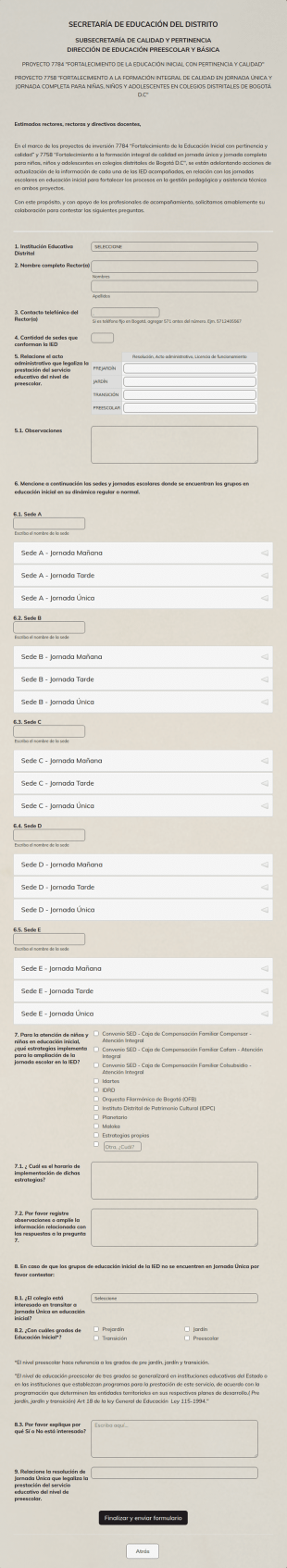 Jornadas Escolares En Educación Inicial