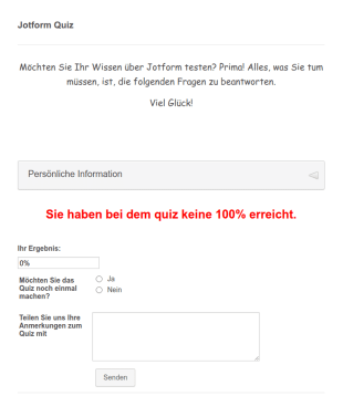 Jotform Quiz