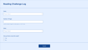 Jotform Reading Challenge Log Form Template