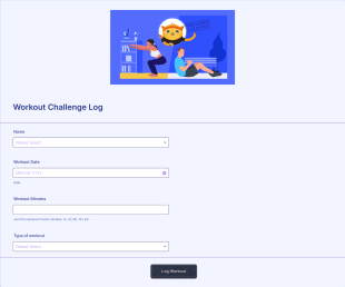 Jotform Workout Challenge Log Form Template