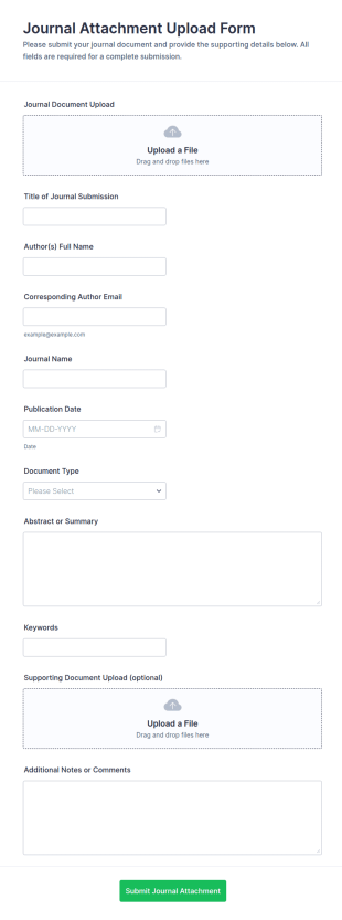 Journal Attachment Upload Form Template