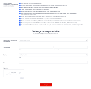 Journée Circuit Ecuyers Form Template