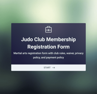 Judo Club Membership Registration Form Template