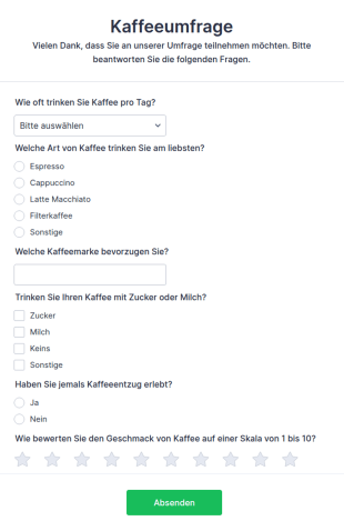 Kaffeeumfrage