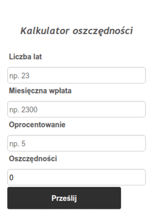 Kalkulator Oszczędności