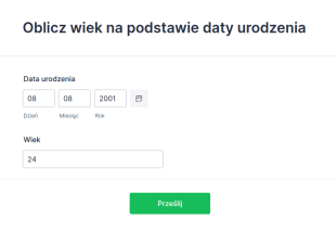 Kalkulator Wieku