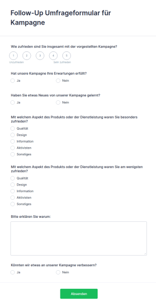 Kampagnenumfrageformular