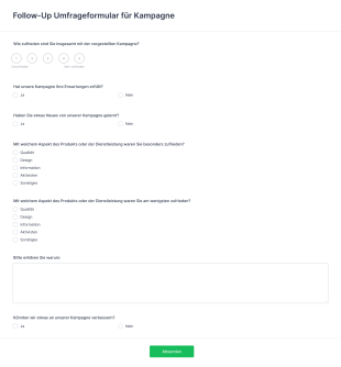 Kampagnenumfrageformular Form Template