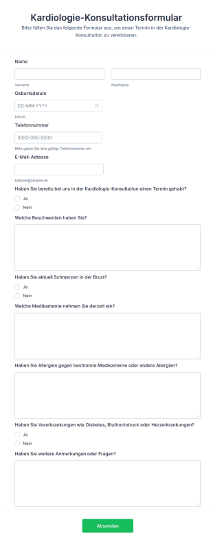 Kardiologie Konsultationsformular