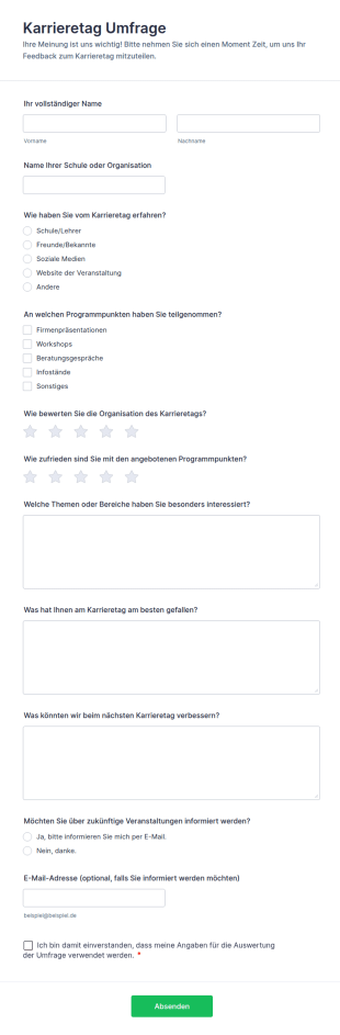 Karrieretag Umfrage
